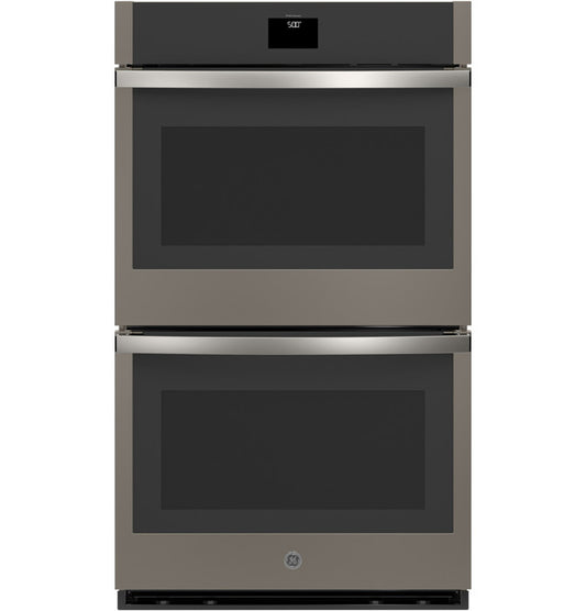 MOHR GE® 30" Smart Built-In Self-Clean Convection Double Wall Oven with No Preheat Air Fry | Slate (JTD5000EVES)