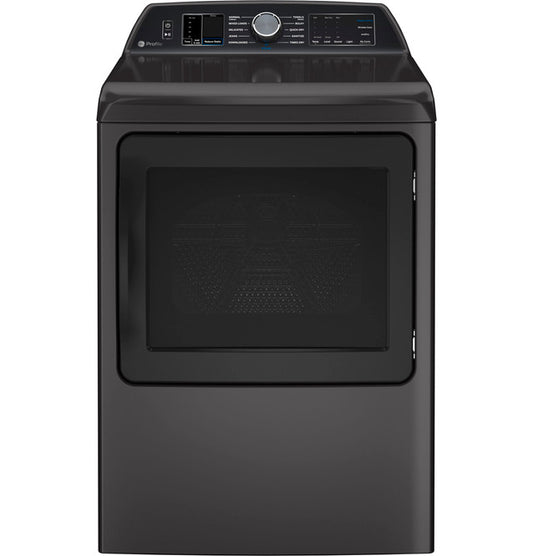 GE Profile™  7.4 cu. ft. Capacity Smart aluminized alloy drum Electric Dryer with Sanitize Cycle and Sensor Dry | Diamond Grey (PTD70EBPTDG)