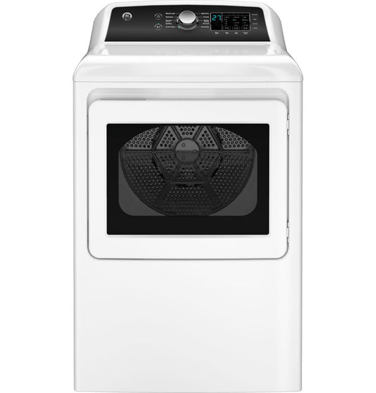 GE® White 7.4 cu. ft. Capacity Electric Dryer | White (GTD58EBSVWS) +