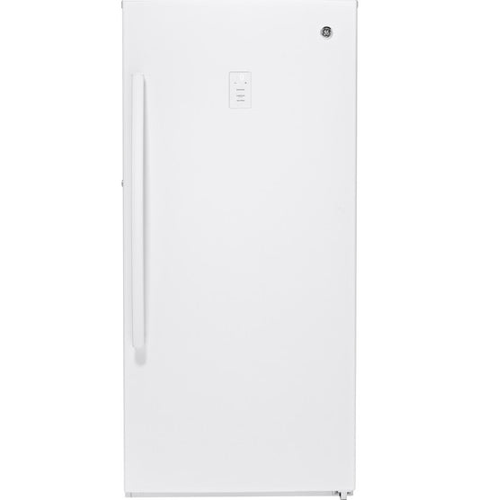 FUF14DLRWW GE® ENERGY STAR® White 14.1 Cu. Ft. Frost-Free Garage Ready Upright Freezer