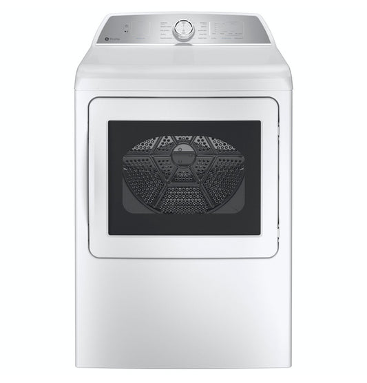 PTD60EBSRWS GE Profile™ ENERGY STAR® White/Silver 7.4 cu. ft. Capacity aluminized alloy drum Electric Dryer with Sanitize Cycle and Sensor Dry