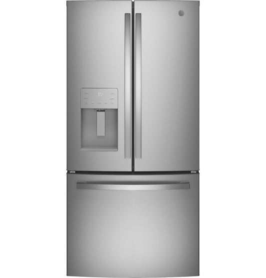 GE® 23.6 Cu. Ft. French-Door Refrigerator | Fingerprint Resistant Stainless (GFE24JYKFS) +