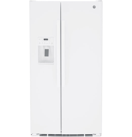 GE® 25.3 Cu. Ft. Side-By-Side Refrigerator | White (GSS25GGPWW)