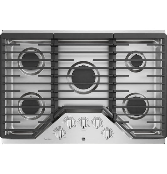 GE Profile™ 30" Built-In Gas Cooktop with 5 Burners | Stainless Steel (PGP7030SLSS)
