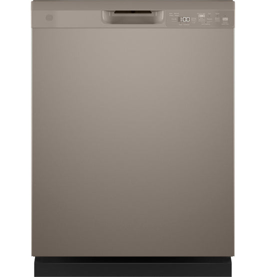 GE Front Control with Plastic Interior Dishwasher | Slate (GDF550PMRES)