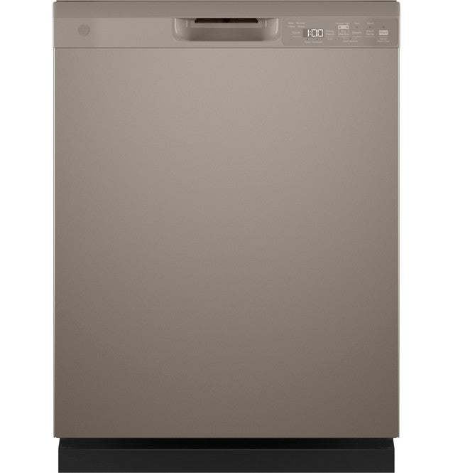 GE Front Control with Plastic Interior Dishwasher | Slate (GDF550PMRES)+
