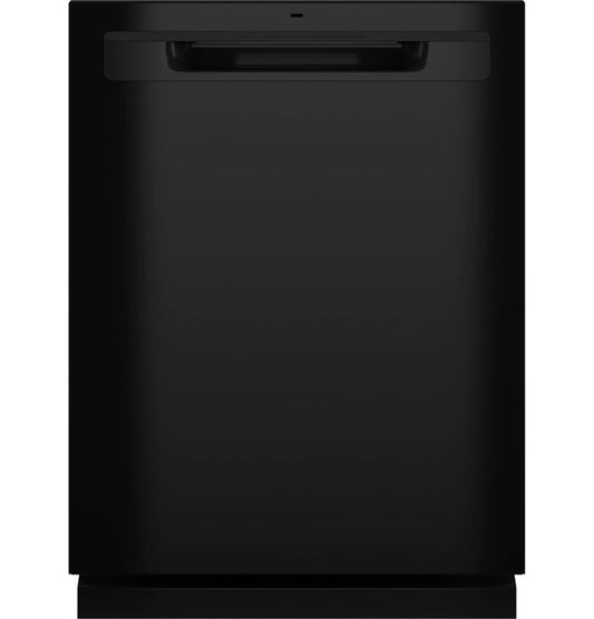 GE® Top Control with Plastic Interior Dishwasher | Black (GDP630PGRBB)+