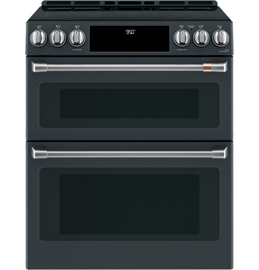 CHS950P3MD1 Café 30" Smart Slide-In, Front-Control, Induction and Convection Double-Oven Range +