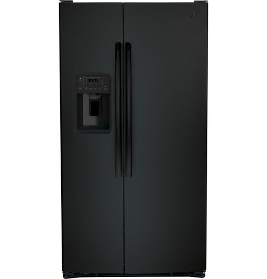 GE® 25.3 Cu. Ft. Side-By-Side Refrigerator | Black (GSE25GGPBB) +
