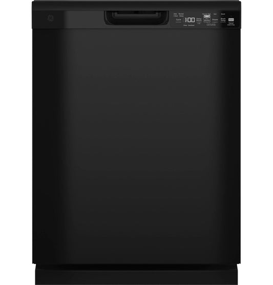 GDF550PGRBB GE® ENERGY STAR® Black Front Control with Plastic Interior Dishwasher with Sanitize Cycle & Dry Boost