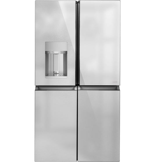 CQE28DM5NS5 Café™ ENERGY STAR® 27.4 Cu. Ft. Smart Quad-Door Refrigerator in Platinum Glass +
