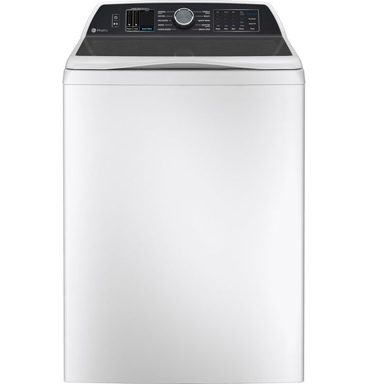 GE Profile 5.4 cu. ft. Capacity Washer with Smarter Wash Technology and FlexDispense™ | White (PTW700BSTWS)+